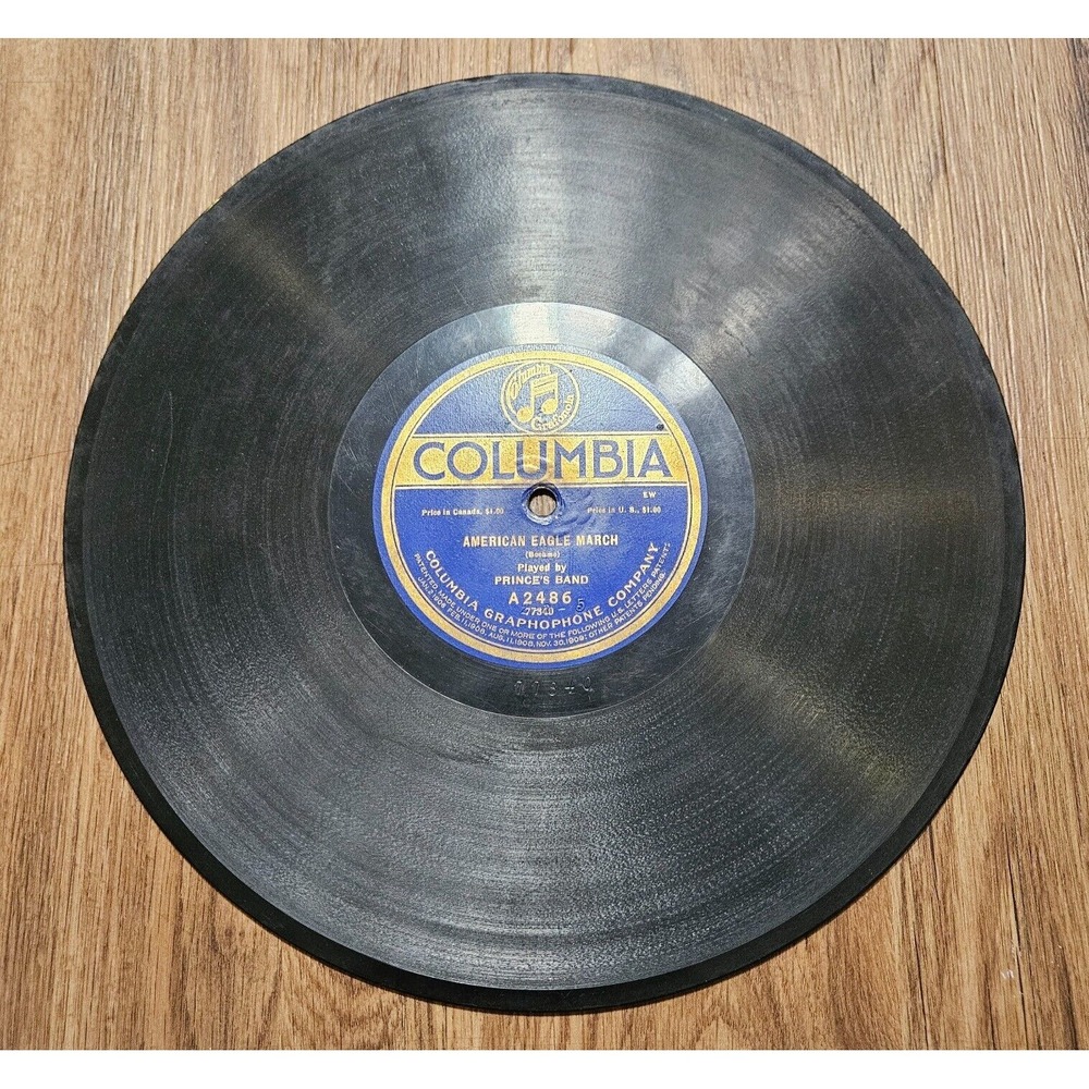 Prince's Band–American Eagle March/Defend America 1917 Columbia A2486 10" V+/V+